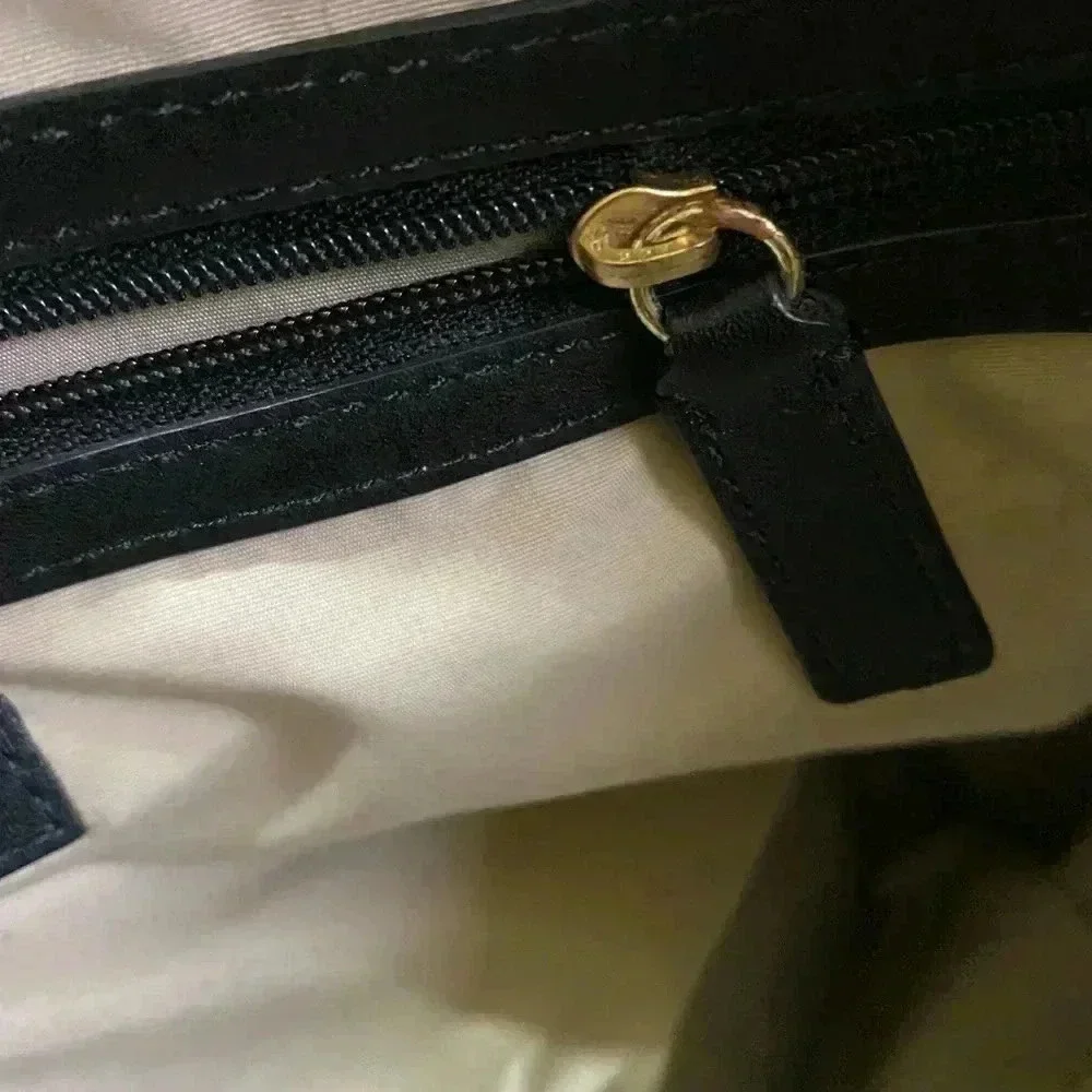 Cole Haan black leather satchel handbag
